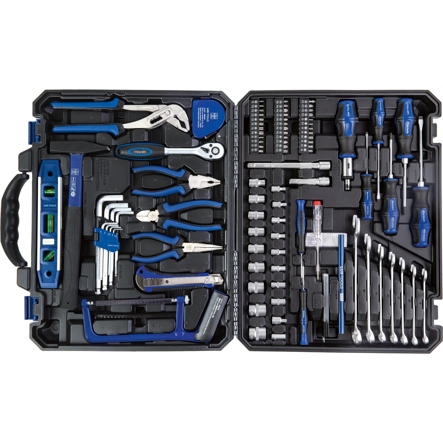 LUX-TOOLS Werkzeugkoffer 108-teilig in Schwarz-Blau aus Kunststoff - Bild 2