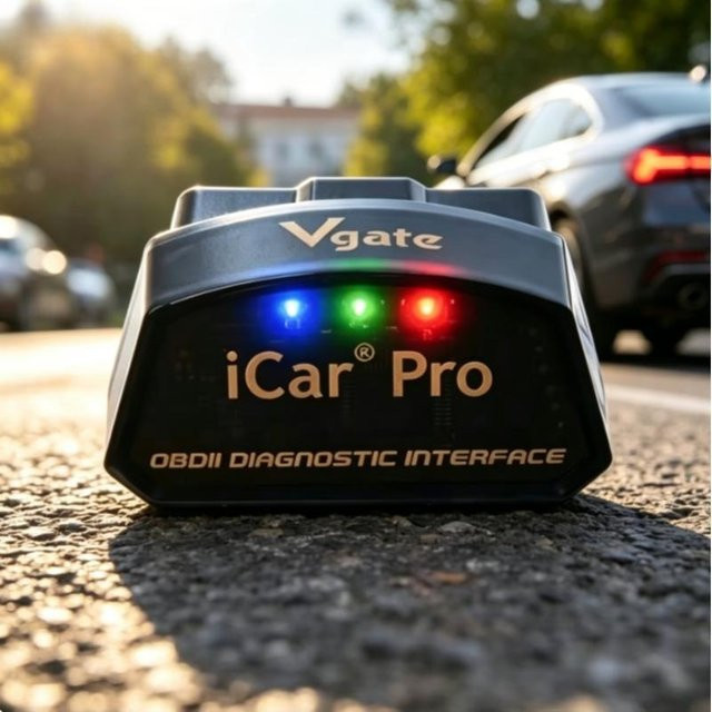 Vgate iCar Pro V2.3 ELM327 OBD2 Scanner Auto-Diagnosegerät mit WiFi und Bluetooth für Android und iOS in Schwarz - Bild 1