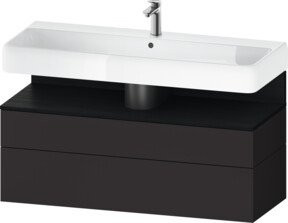 Duravit Waschtischunterschrank Qatego in Grau mit 1 Schrank und 1 Auszug, B/H/T: 119 x 59 x 47 cm - Bild 1