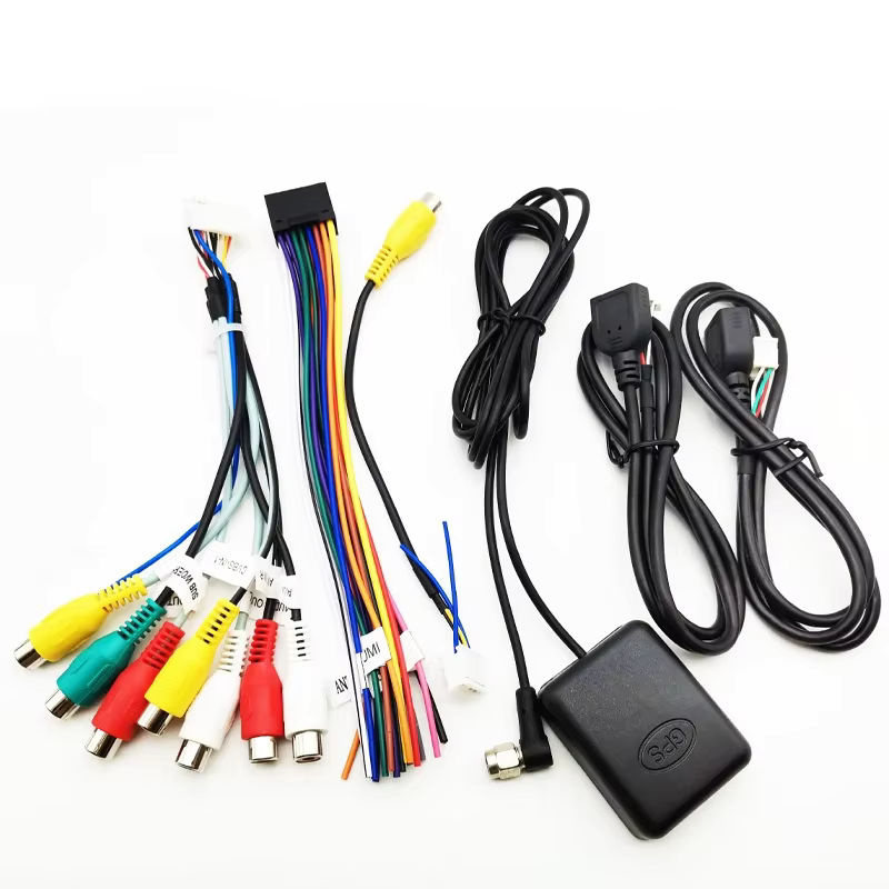 PHYEE Universeller 16-poliger Kabelbaum mit USB-C, GPS-Antenne und RCA Video-Audio-Eingang für Android Auto Autoradios - Bild 5