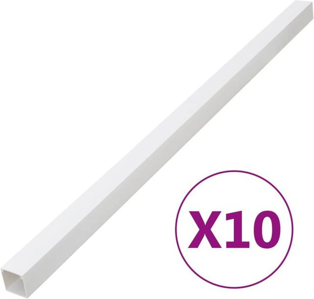 PVC Kabelkanal in Weiß, B/H: 60 x 40 mm, Länge: 10 m - Bild 1