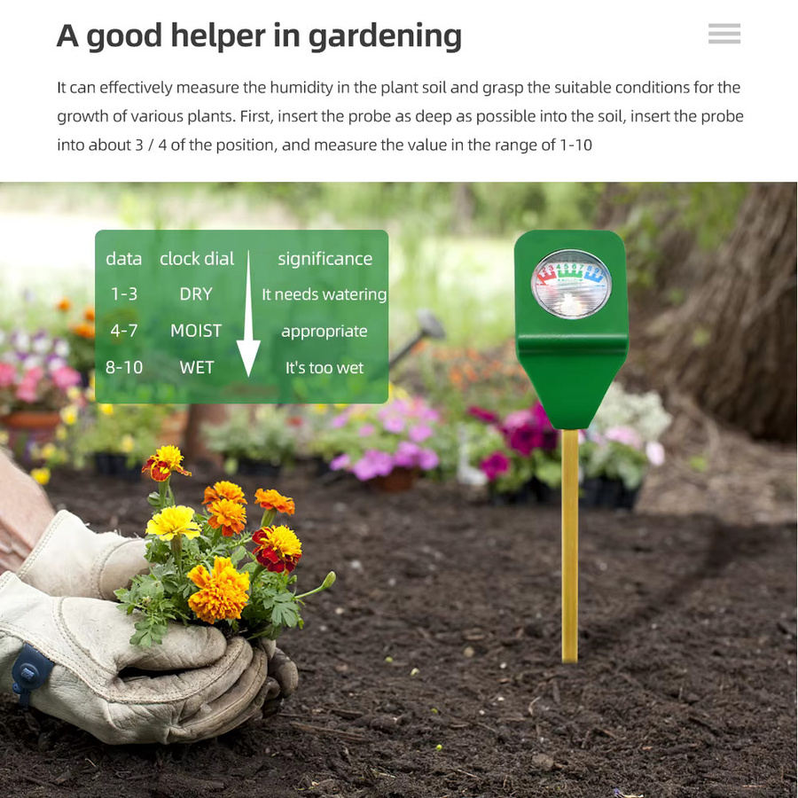 JUANJUAN Mini Bodenfeuchtemessgerät in Grün für Garten und Landwirtschaft - Bild 2