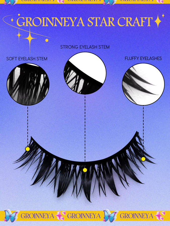 Veltrinay Manga Wimpern, 3D Faux Nerz, Wispy Kreuz - Bild 4