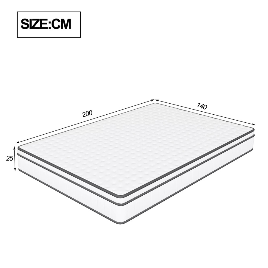 Rosahqnda 7-Zonen-Taschenfederkernmatratze in Weiß, mittelfest, Höhe: 25 cm, B/T: 90 x 200 cm - Bild 3