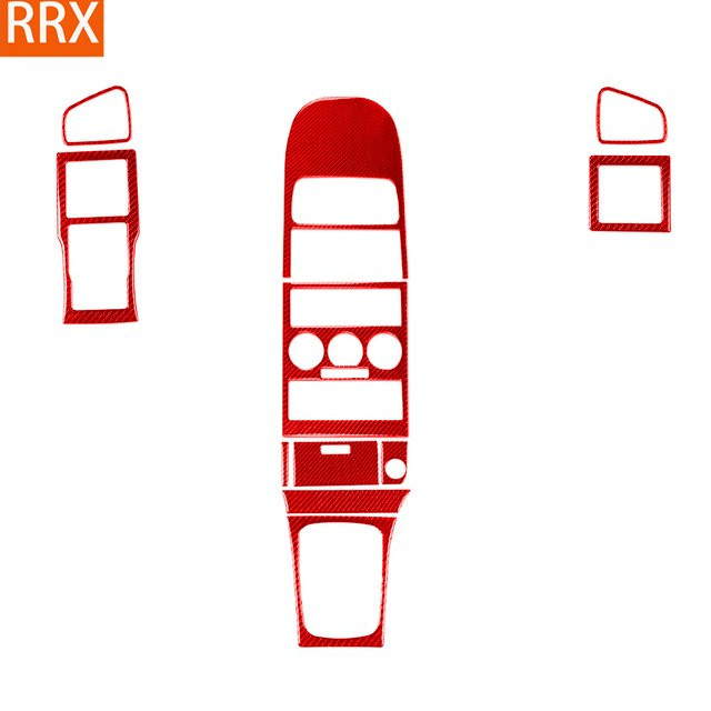RRX CARBON Kohlefaser-Aufkleber für Opel Astra G 1998-2003 in Rot für Radio, Klima und Schalthebelpanel - Bild 1