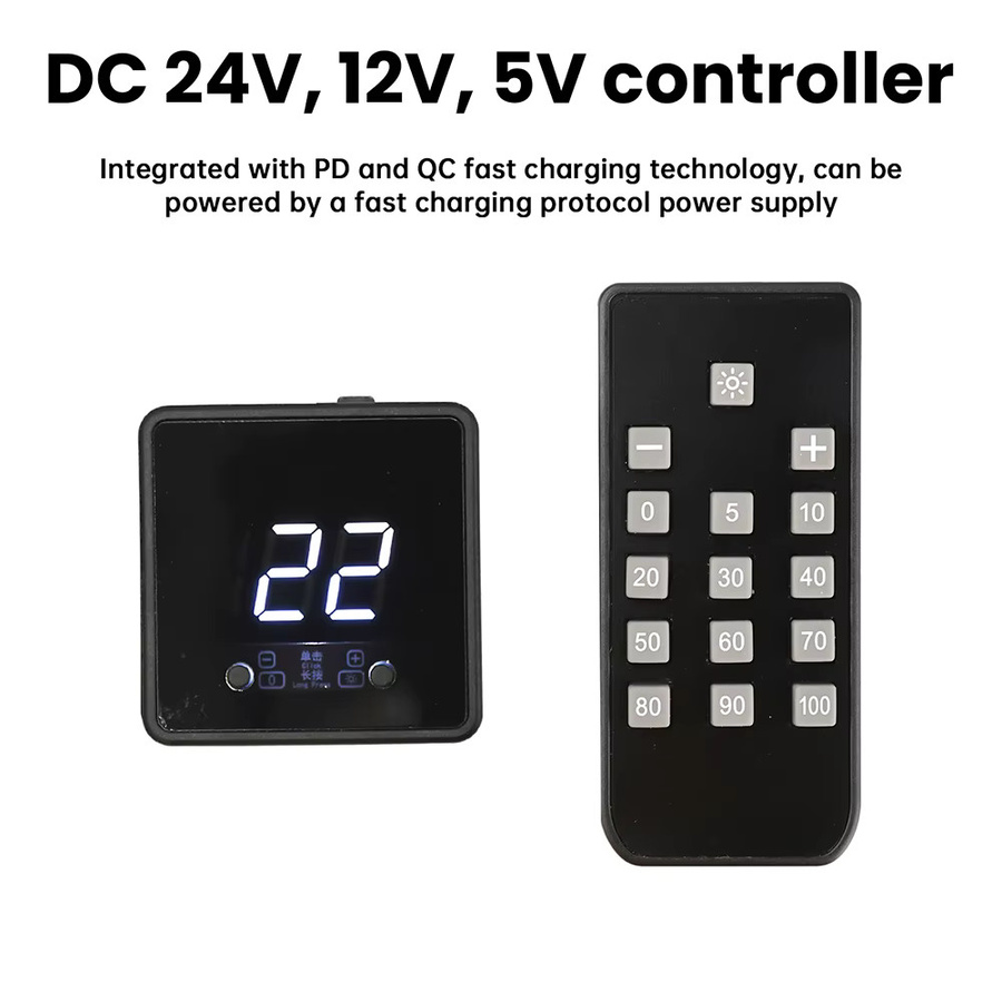 Aideepen 4Pin PWM Lüfter Geschwindigkeit Controller mit Digital Display und Fernbedienung für DIY PC Kühlung, Schwarz - Bild 3