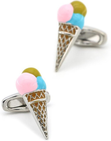 Binchi Outdoor Product Manschettenknöpfe, Eiscreme-Design, Messing, Herren, Mehrfarbig