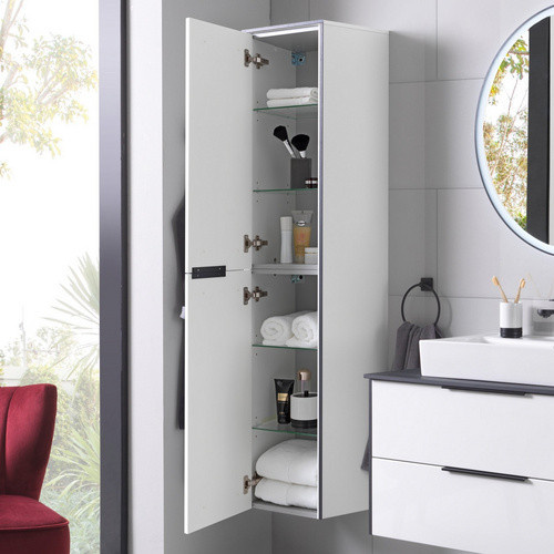 FACKELMANN Hochschrank Flair in Weiss mit 2 Türen und Soft-Close-Funktion, B/T/H: 32,0 x 32,0 x 163,3 cm - Bild 2