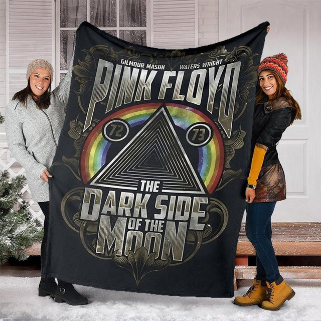 Pink Floyd Outdoor Flanelldecke von Yun Home, weiche Polyesterdecke für Camping und Reisen, Mehrfarbig, B: 150 cm, L: 200 cm - Bild 1