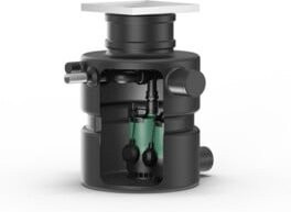 Wilo Schmutzwasserhebeanlage DrainLift Box 32/8D O in Schwarz für Über- und Unterflur mit 2 Pumpen - Bild 1