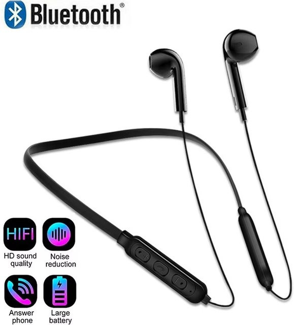 VORTNGLE Kabellose Bluetooth-Kopfhörer mit Nackenbügel und Geräuschunterdrückung für Sport und Fitness - Bild 1