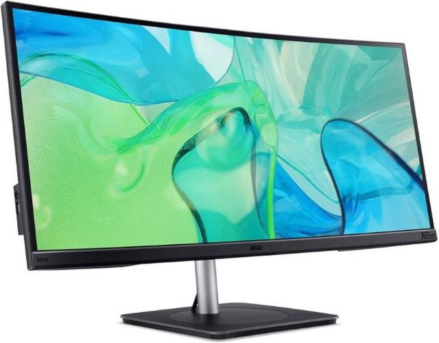 Acer Vero CB3 CB343CURJ0bemiiprcuzx 34 Curved WQHD Monitor, 34 Zoll, 3440x1440, VA, 120Hz, USB-C Hub, Webcam, Schwarz - Bild 1