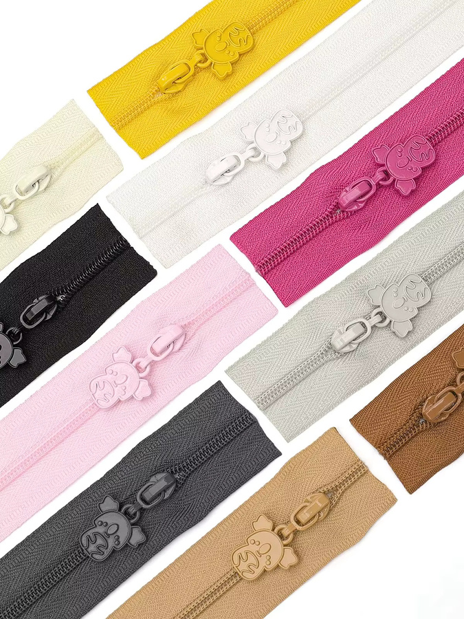 Changsons 3er-Set Nylon-Reißverschlüsse in Multicolour mit 10 Koala-Reißverschlussanhängern, Gesamtlänge: 4,57 m - Bild 3