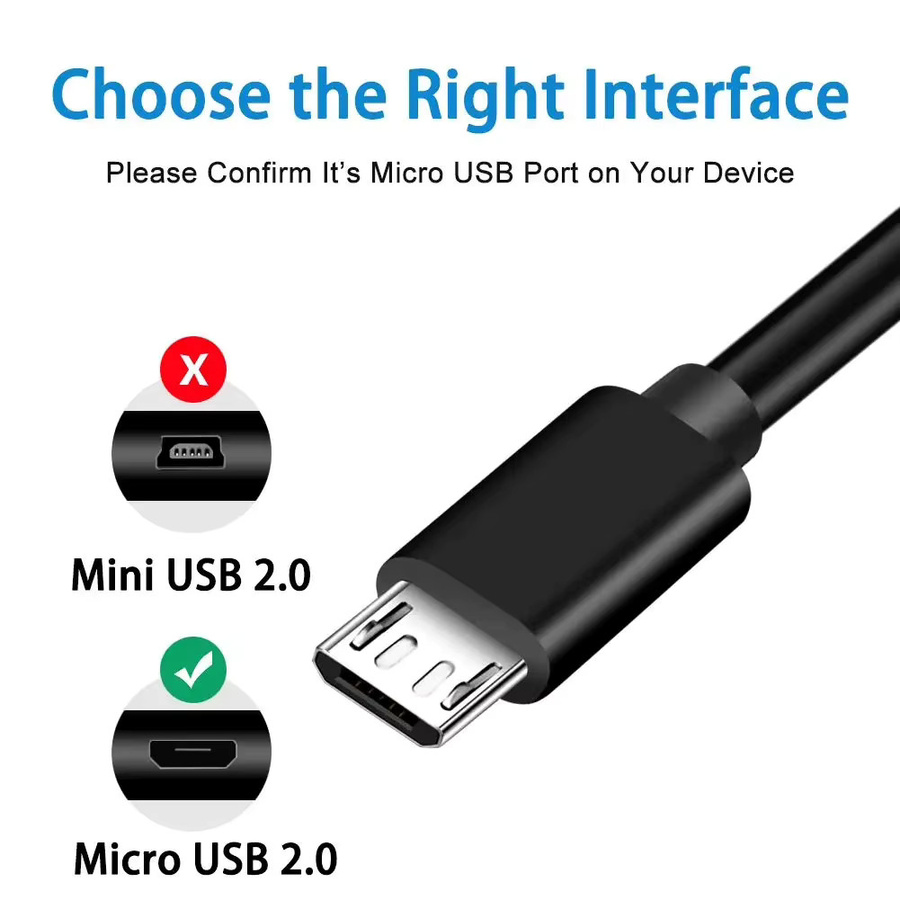 NNBILI Micro-USB-Kabel für Schnellladung und Datenübertragung, Schwarz - Bild 4