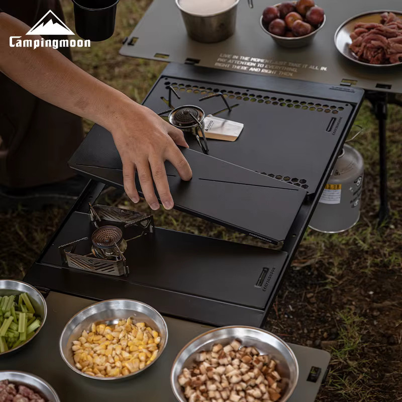 CAMPINGMOON Aluminium Outdoor Klapptisch CK-12BK-1P Schwarz IGT Camping-Zubehör - Bild 2