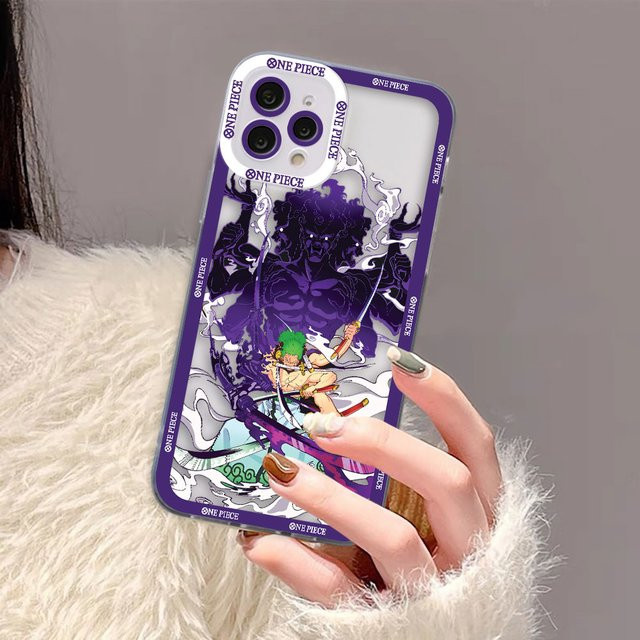 Transparente One Piece Gear 5 Luffy Zoro Handyhülle für Apple iPhone 17 16 15 14 13 12 11 Pro Max Plus - Bild 1