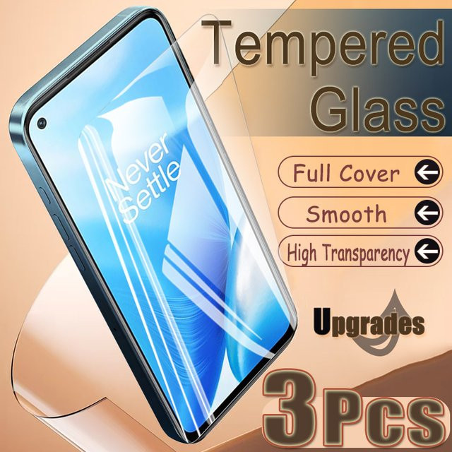 3er-Set gehärtetes Glas Displayschutzfolie für OnePlus Nord N200 5G, transparent, mit Fingerabdruck-Entsperrung und vollständiger Abdeckung - Bild 1