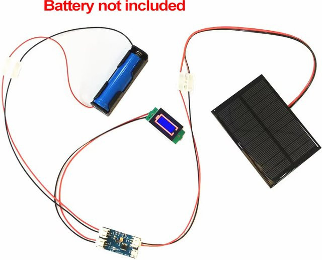 Heltec Automation Mini Mono Solarpanel 5V 60MA mit CN3065 Ladegerät und Display für 1S Lipo Batterien, B/H: 80 x 45 mm - Bild 1