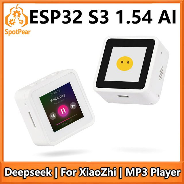 Spotpear ESP32 S3 AI Entwicklungsboard mit 1,54-Zoll-Touchscreen-Display in Weiß - Bild 1