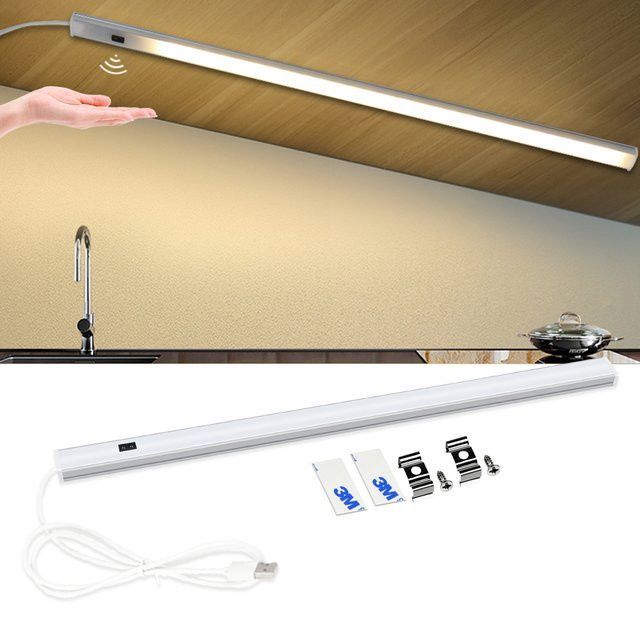 MALITAI USB LED Lichtleiste mit COB-Streifen und Bewegungssensor aus Aluminium, Farbe: Silber, B/T/H: 30 x 0 x 0 cm - Bild 1