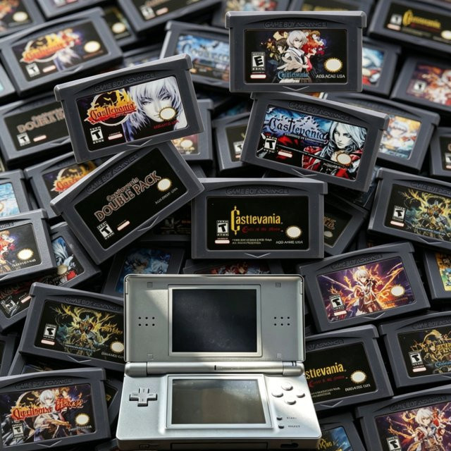 Castlevania GBA Doppelpack Modul Bandai für Game Boy Advance mit Circle of The Moon, Harmony of Dissonance und Aria of Sorrow - Bild 1