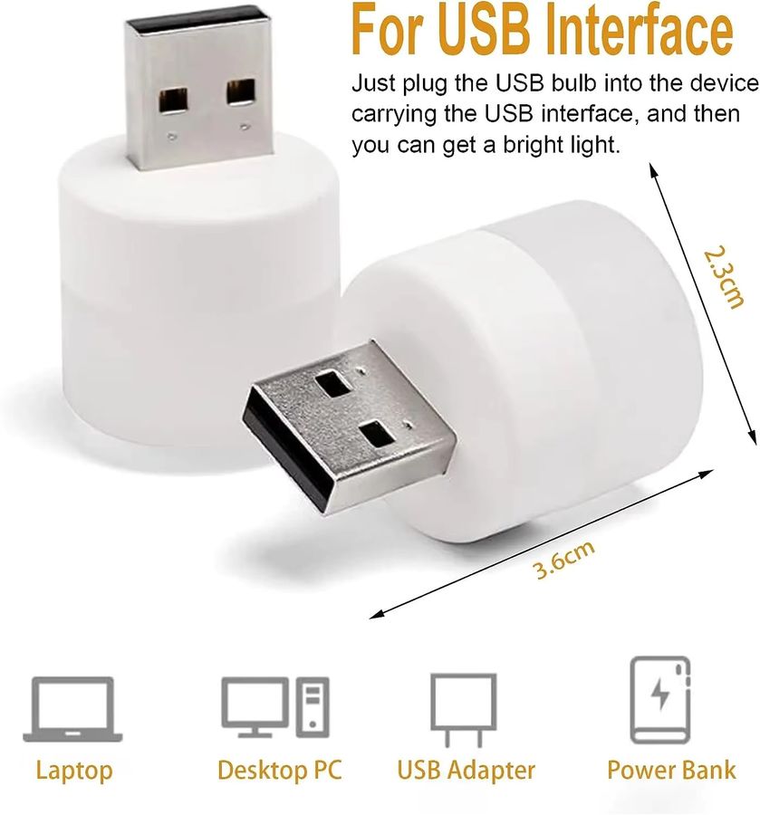 20er Set Mrgabwte Mini USB LED Nachtlicht in Warm Weiß zum Lesen und zum Augenschutz - Bild 6