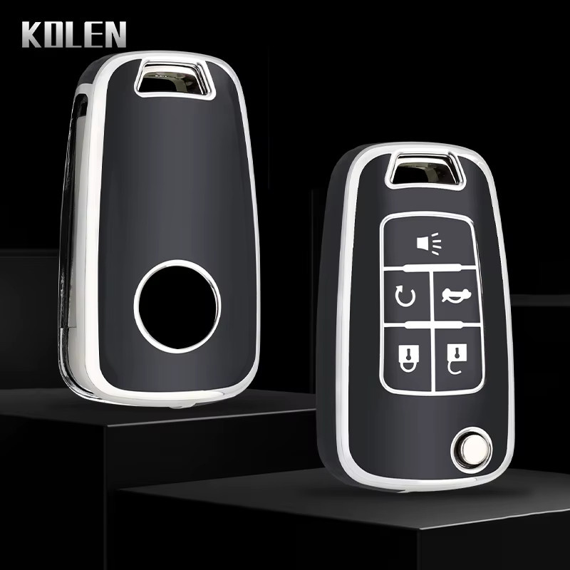 KOLEN TPU Autoschlüsselhülle für Chevrolet Cruze Aveo Trax Sail Malibu sowie Opel Vauxhall Astra Corsa Meriva Insignia mit 3 4 5 Tasten - Bild 1