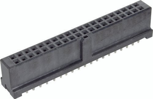 HARTING Federleiste aus Messing in Schwarz mit 2 Reihen - Bild 1