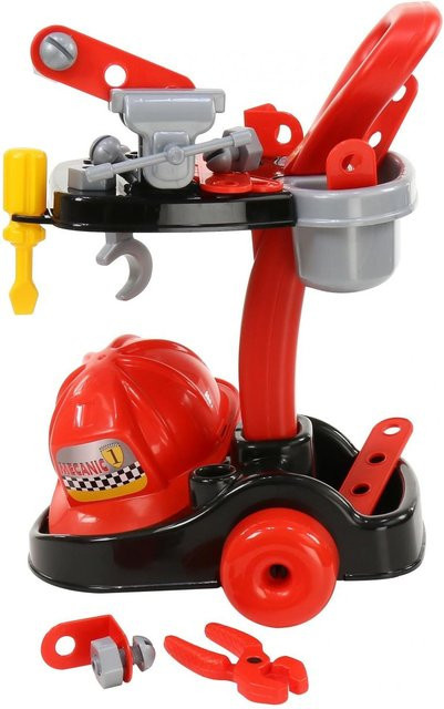 Polesie Mechaniker-Set Werkzeugwagen rot - Bild 1