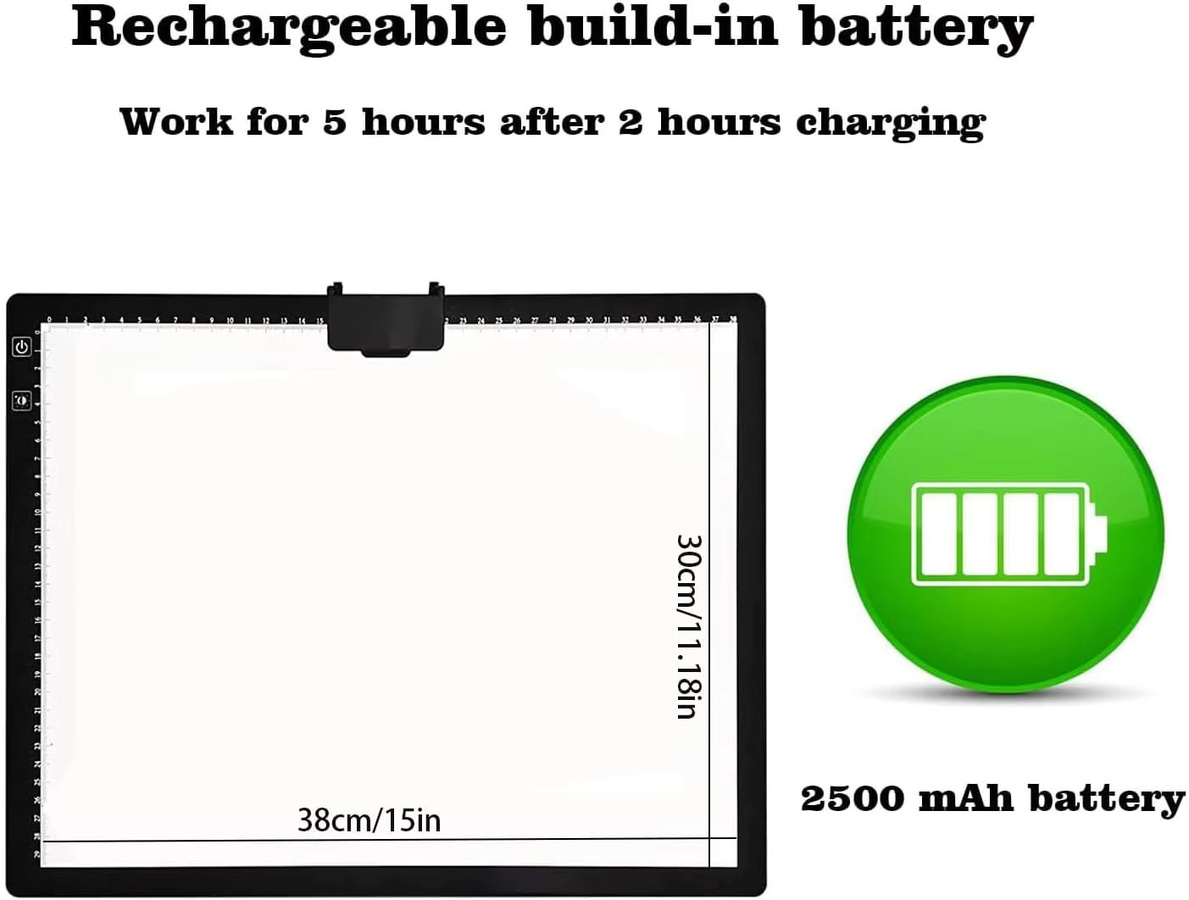 Kobaiban Kabelloses LED-Lichtpad mit integriertem faltbarem Ständer, Schwarz, 3 Farbtöne und 6 Helligkeitsstufen - Bild 3