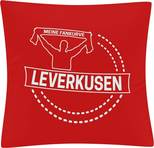 Kissenbezug multifanshop Leverkusen Meine Fankurve in Weiß - Bild 1