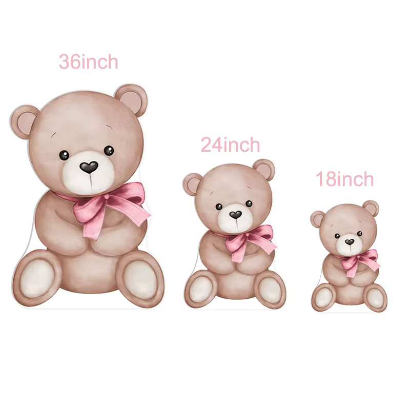 Teddybär Party-Requisiten in Braun für Babyparty und Geburtstag als Deko-Set aus Papier - Bild 2