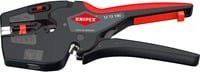 KNIPEX NexStrip Elektriker-Multiwerkzeug Abisolierzange mit rutschhemmenden Kunststoff-Hüllen in Schwarz-Rot, Länge: 190 mm - Bild 1