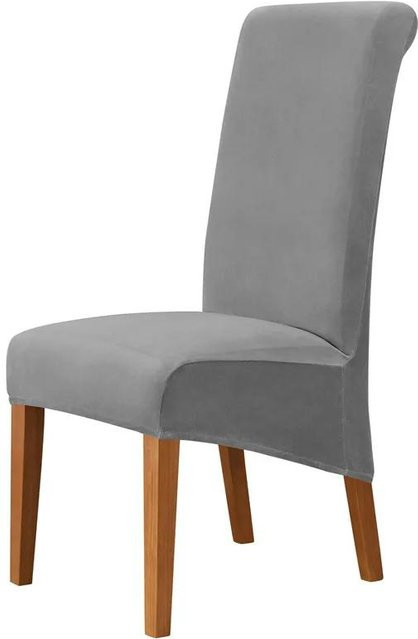 Luxus Samt Stuhlbezug für Esszimmerstühle in XL Größe, verstellbare Sitzbezüge aus Polyester und Elasthan - Bild 1