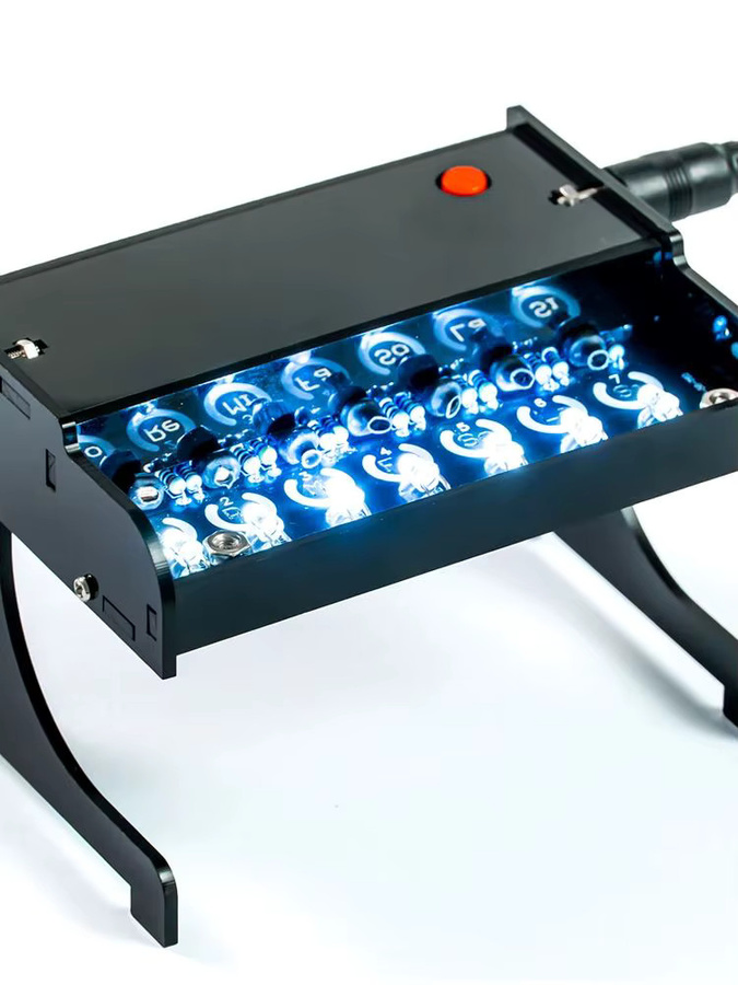 UICPAL DIY Stringless Laser Elektronische Tastatur Kit Mikrocontroller zum Löten in Schwarz mit Netzkabel und DC5V Anschluss - Bild 3