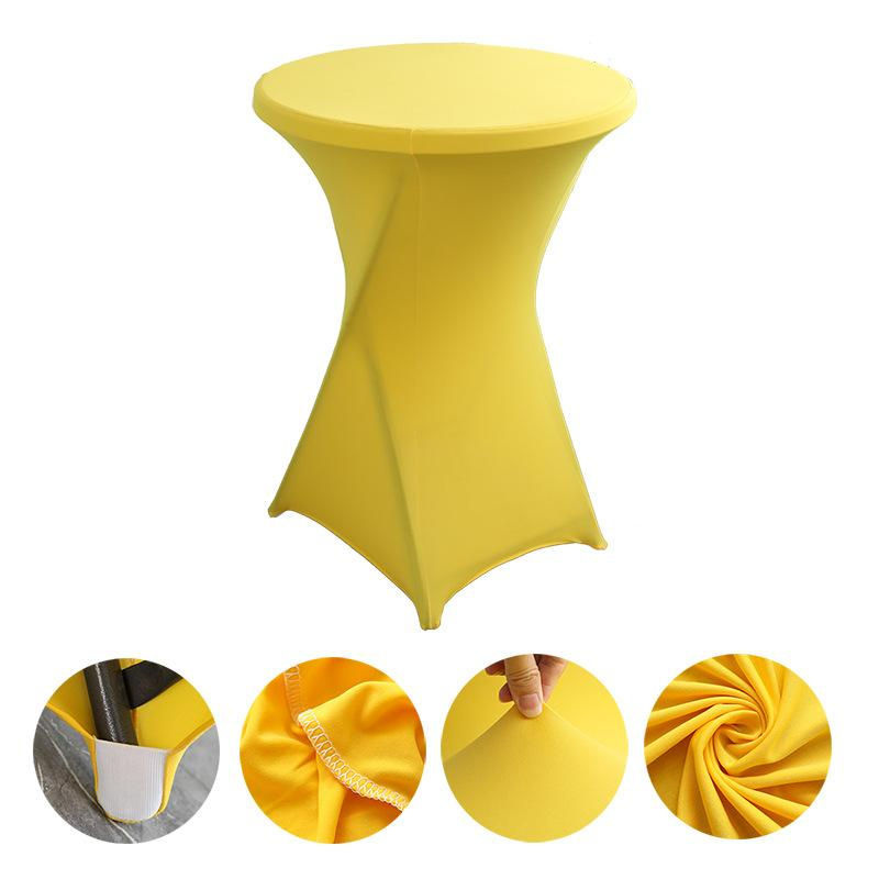 ChicFashion Runde Stretch Tischdecke aus Spandex in Gold für Cocktailtische, Partys und Hochzeiten, Durchmesser: 70 cm x Höhe: 110 cm - Bild 2