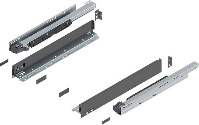 Blum Legrabox Pure Set Schubladen-Set mit Tip-On Vollauszug, Oriongrau, Tiefe: 500 mm, 1 Paar - Bild 1