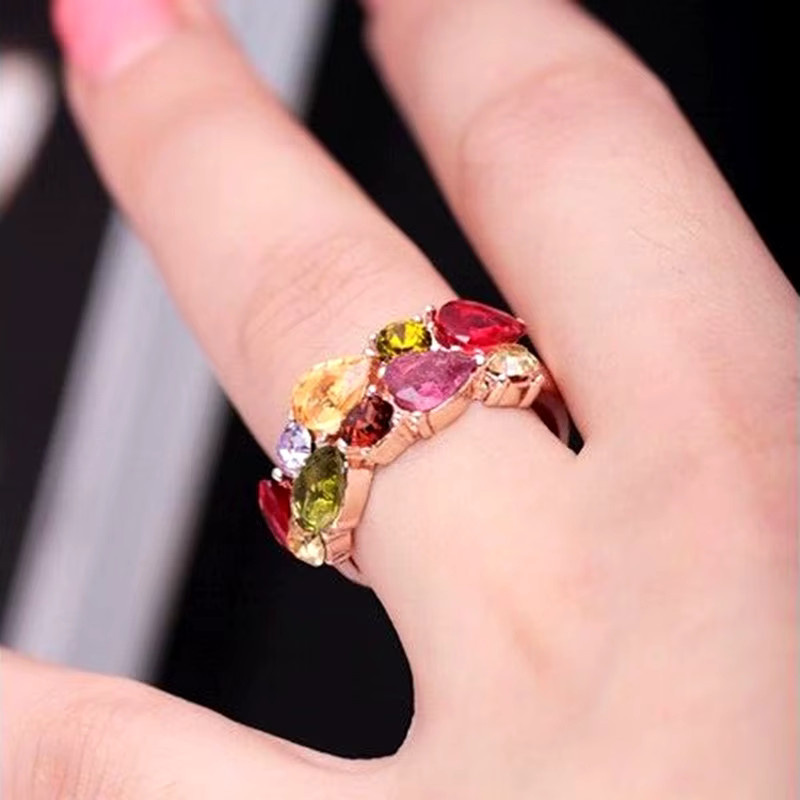 Huitan Ring, Roségold, Zirkonia, Damen - Bild 3