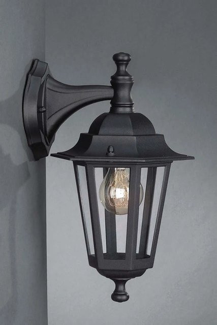 Außenwandleuchte Molinella in Schwarz mit Glas und Edison-Stil für Garten und Außenbereich - Bild 1