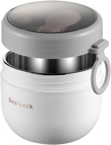 Binchi Outdoor Equipment Thermobehälter aus Edelstahl mit Vakuum-Isolierung, 600 ml, Weiß - Bild 1