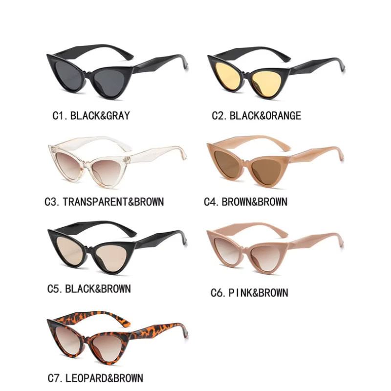 Samjune Sonnenbrille Cat Eye, Vollrand, Kunststoff - Bild 2