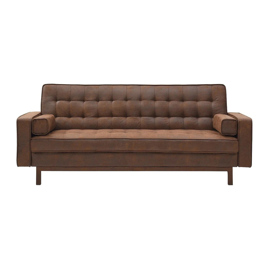 Vente-unique Schlafsofa Eleanor in Braun mit Click-Clack-Funktion und Mikrofaser-Polsterung, Breite: 230 cm - Bild 2