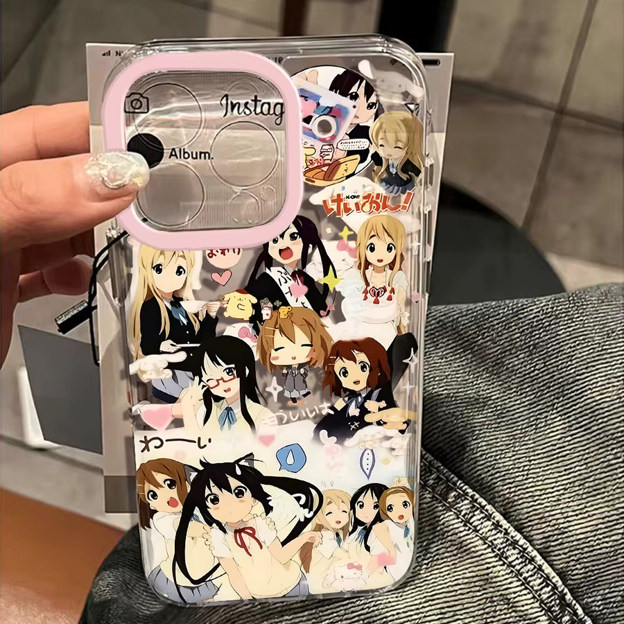 Transparentes Anime K-ON Girls Handycase aus Soft TPU für iPhone 11 bis iPhone 16 Pro Max - Bild 2