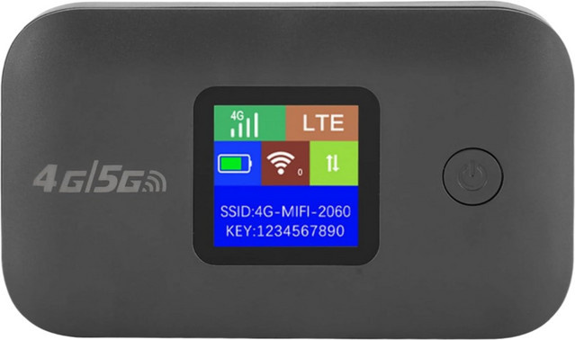 Bytelike Tragbarer 4G WLAN-Router mit 150Mbps Highspeed, Type-C Anschluss und 3000mAh Akku, Schwarz - Bild 1