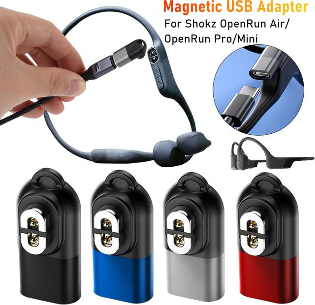 Magnetisches USB-C Ladegerät und Ladeadapter für AfterShokz OpenRun Pro Mini, OpenComm und AS800 AS803 Knochenleitungskopfhörer - Bild 1