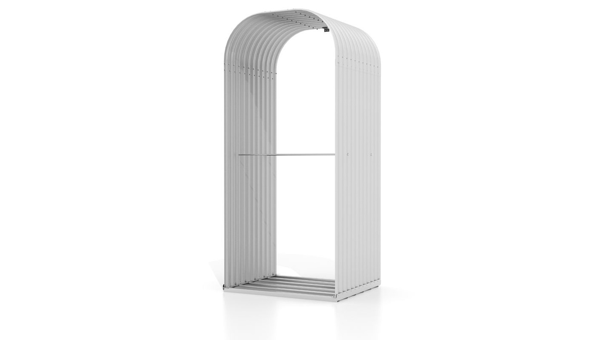 Vitavia Kaminholzregal Ardor 858 aus Aluminium, Farbe: blank, B/T/H: 99 x 86 x 223 cm - Bild 2