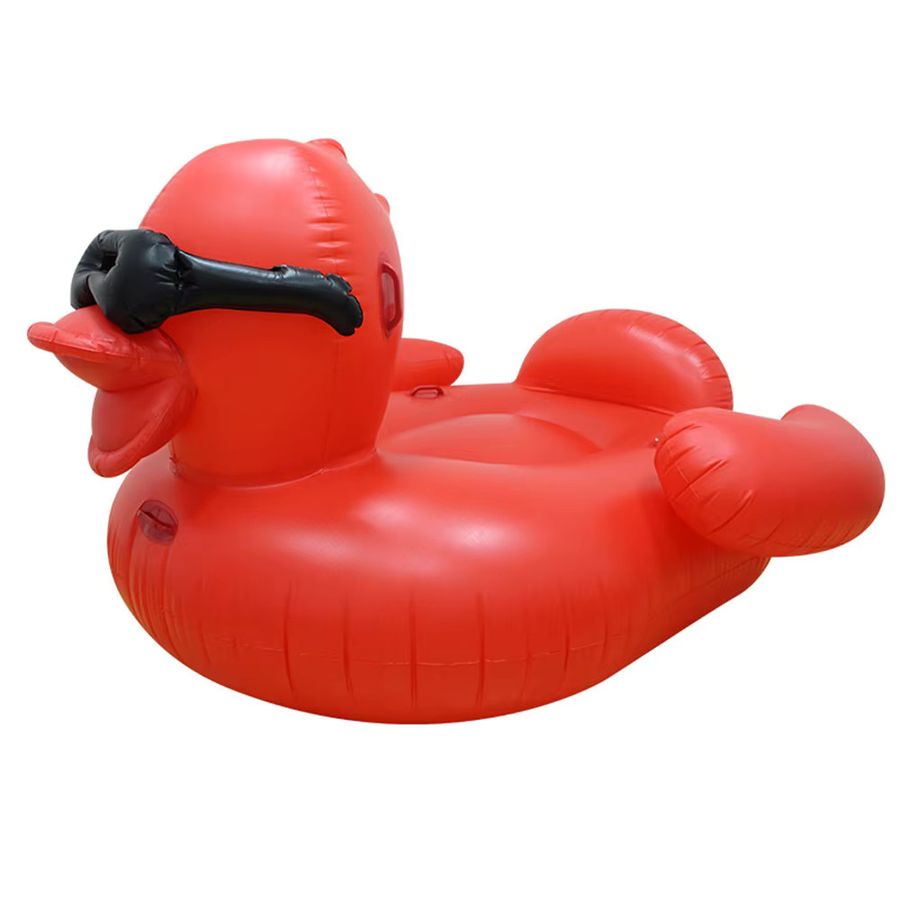 Aufblasbare Rote Ente mit Sonnenbrille von YHSBUY, Riesiges Reitboot als Schwimminsel für die Poolparty - Bild 2