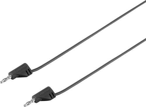 Voltcraft MSB-200 Messleitung mit 2mm Lamellenstecker in Schwarz, Länge: 0,90 m - Bild 1