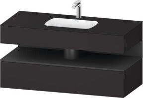 Duravit Einbauwaschtisch-Möbel-Set Qatego in Grau und Schwarz, B/T/H: 120 x 55 x 60 cm - Bild 1