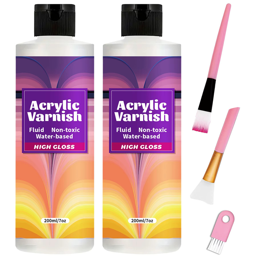 Acrylvernis Transparent mit Hochglanz-Finish, 200 ml schützende und wasserfeste Beschichtung für Gemälde - Bild 2